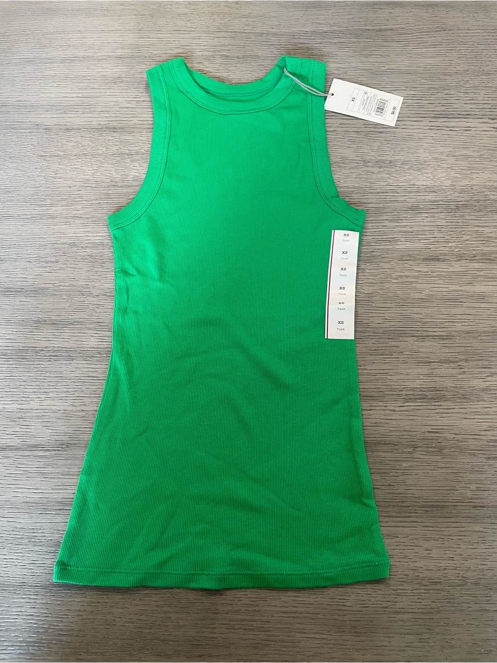 a new day Bright Green Ribbed Tank